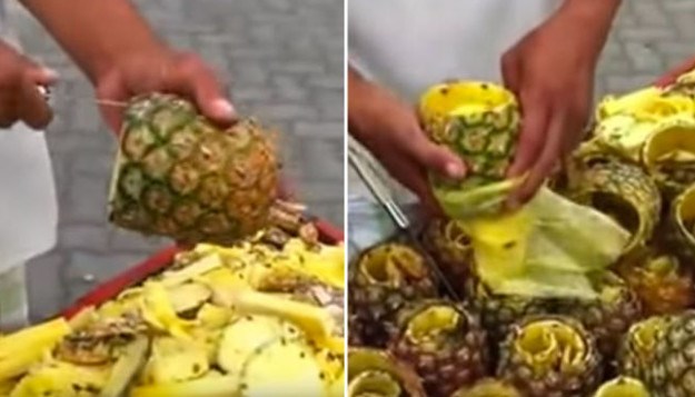 Nauči rezati ananas poput profića: Ovako to rade na štandu!
